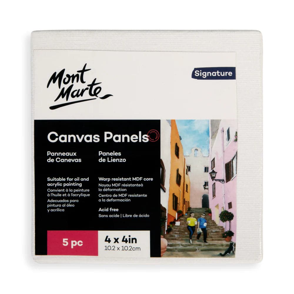 Mont Marte Canvas Panel A4 (Pack of 5)