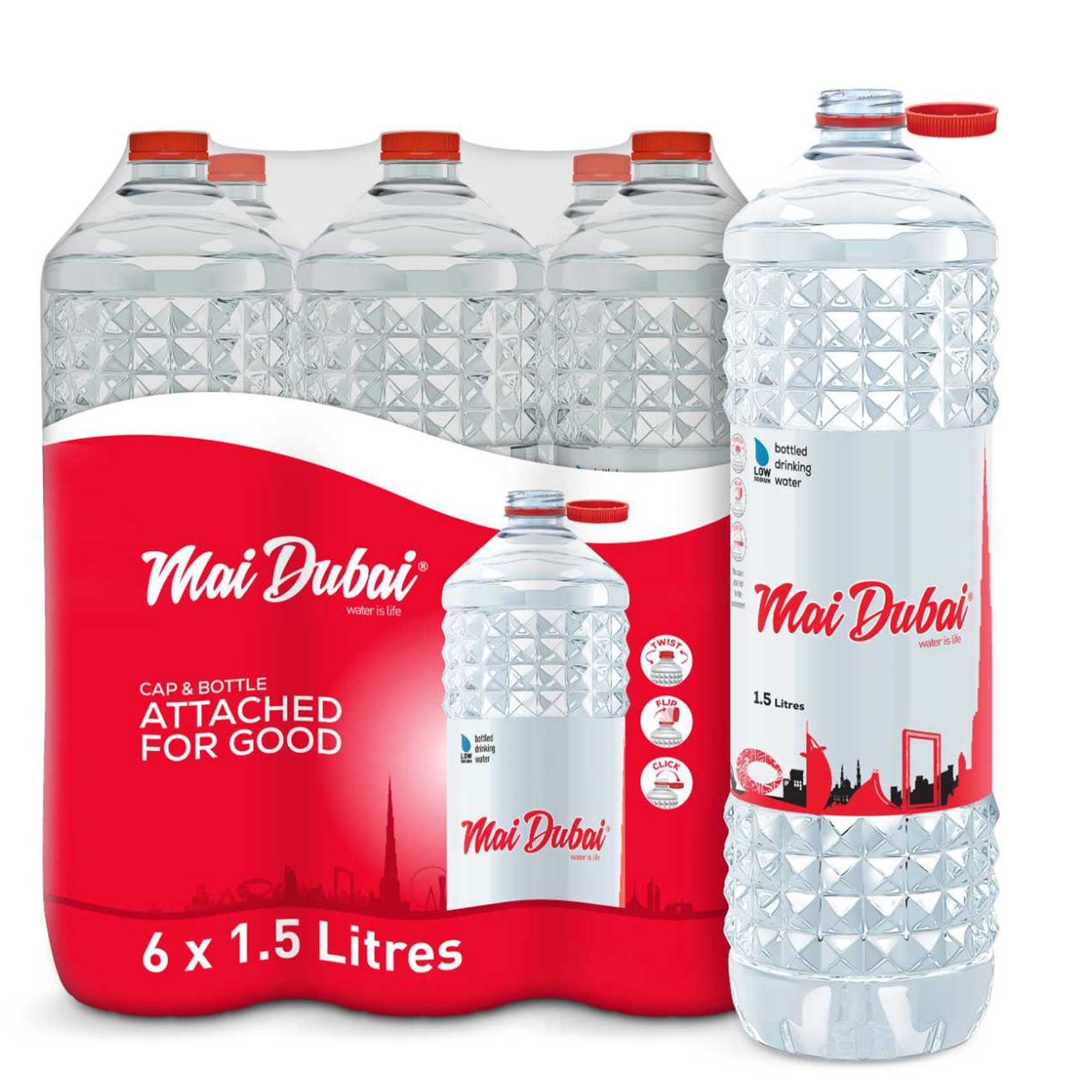 Mai Dubai Drinking Water 1.5L (Pack of 6)