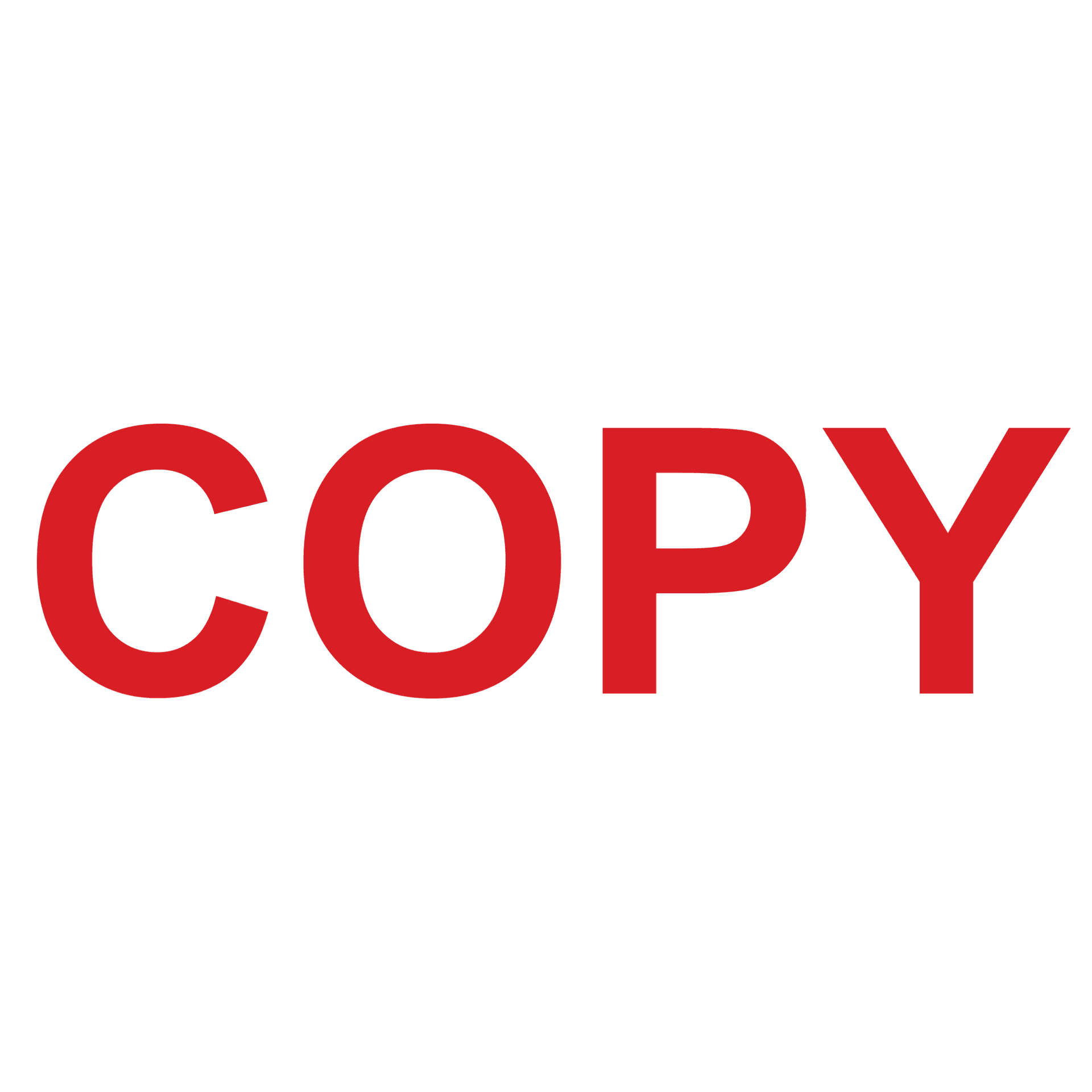 Pre-Made Rubber Stamp: COPY