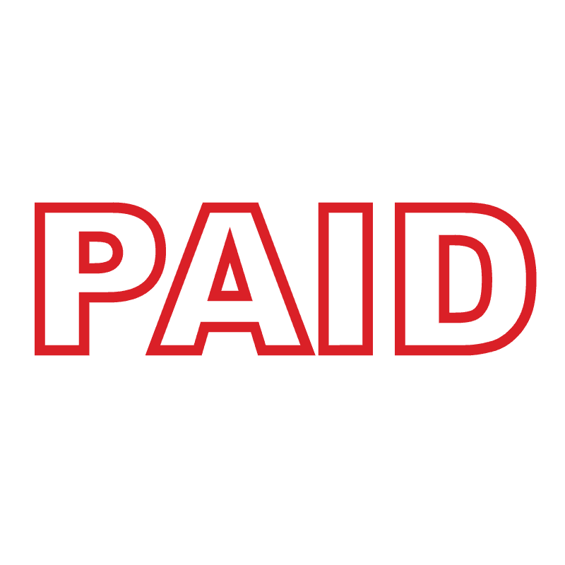Pre-Made Rubber Stamp: PAID