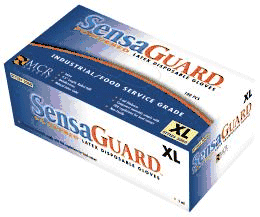 Asmaco Latex Gloves (Medium, Box of 100)