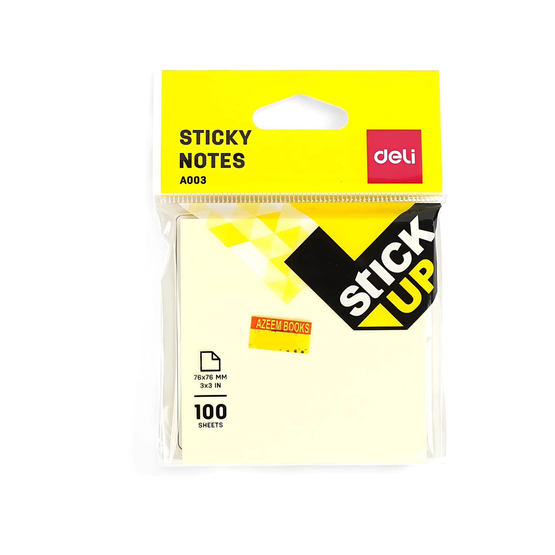 HEGO Sticky Notes 76mm x 76mm (Yellow, 100 Sheets)
