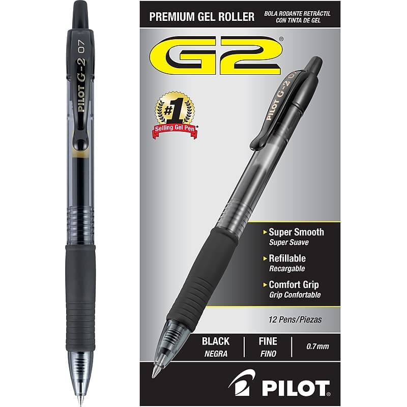 Pilot G2 Gel Pen 0.7mm (Black)