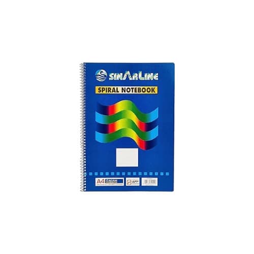 Sinarline Spiral Notebook A4 (100 Sheets, Ruled)